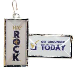 weROCK Beveled Glass Pendant